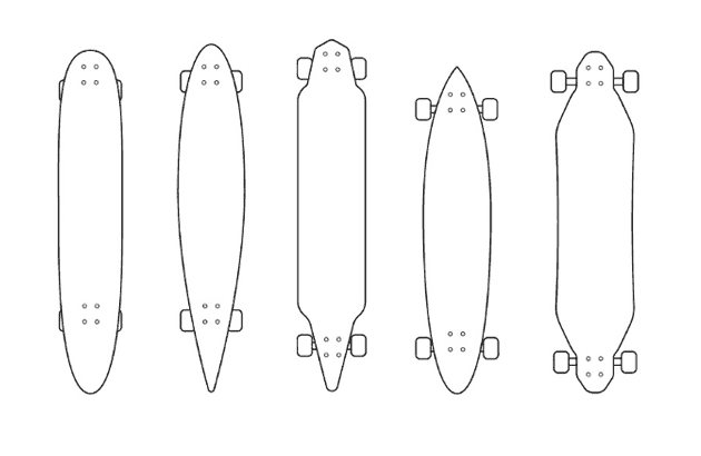 kształty longboardów
