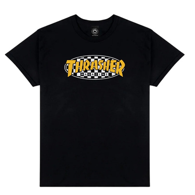 Koszulka Thrasher Checkered Oval czarna