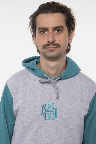 Bluza Hood Nervous Initial Ocean Grey