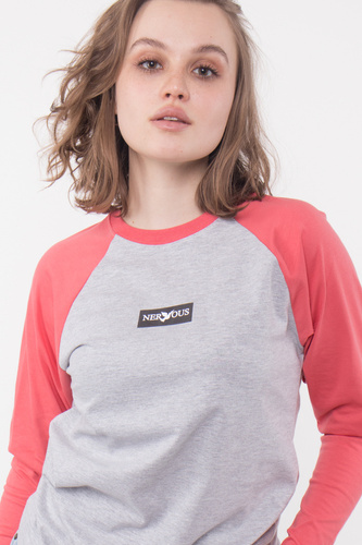 Koszulka Longsleeve Girl Nervous Classic Small Gry/Cor