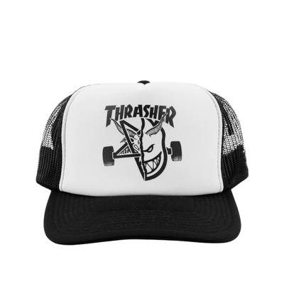 Czapka Thrasher x Spitfire Thrash & Burn Trucker Hat czarno-biała
