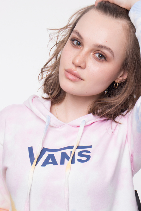 Bluza Damska Vans Tri-Dye Hoodie Cradle Pink