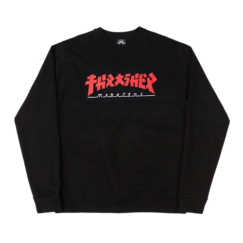 Bluza Męska Thrasher Crewneck Godzilla Black