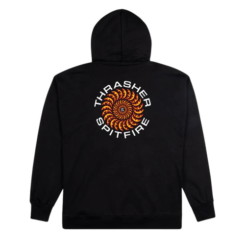 Bluza z kapturem Thrasher x Spitfire Classic Swirl Hoody czarna