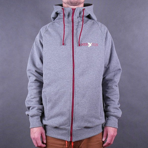 Bluza Nervous Zip Classic Sl Fa13 Grey/Burgundy