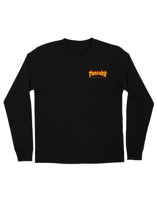 Męski T-shirt z długim rękawem Thrasher Flame Dot Santa Cruz