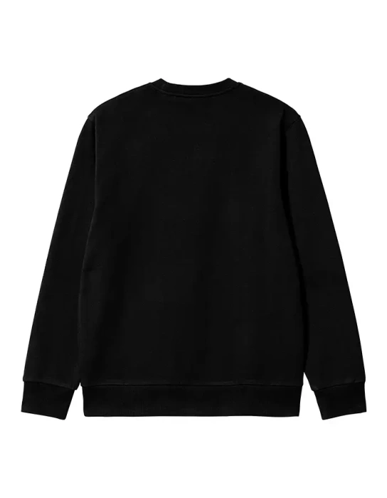 Bluza Carhartt WIP Crew Script Embordery Black White
