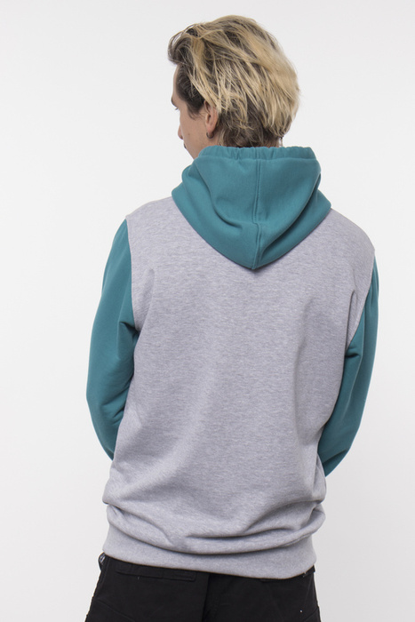 Bluza Hood Nervous Initial Ocean Grey