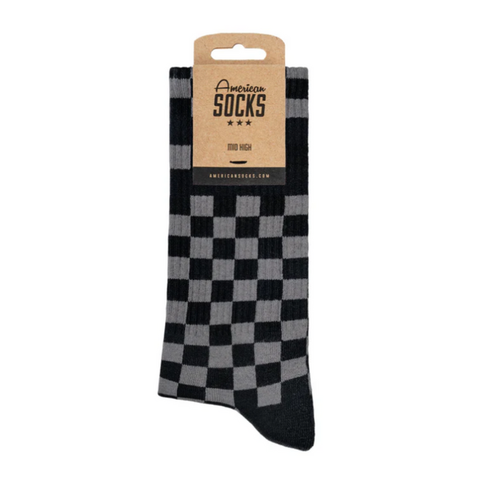 Skarpetki American Socks Checkerboard B/G Mid High