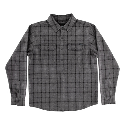 Koszula męska Independent Longsleeve Belmont Flannel Top Shirt szaro-czarna