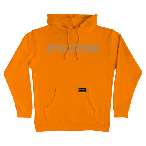Bluza z kapturem Independent Hood Bar Logo Reflective Heavyweight pomrańczowa