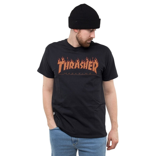 Koszulka Thrasher Flame Halftone Blk