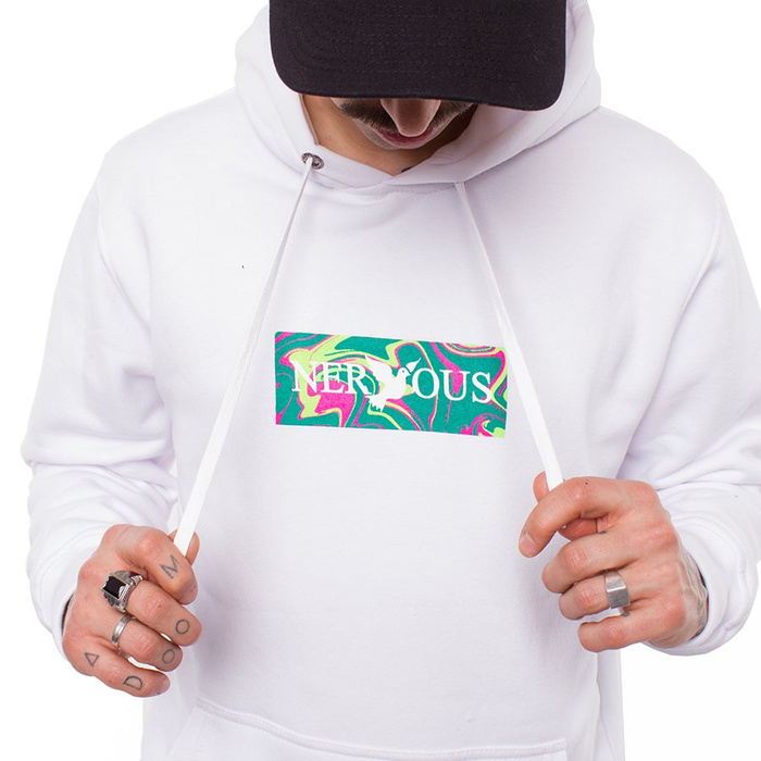 Bluza Męska Sp20 z kapturem Nervous Acid Box white