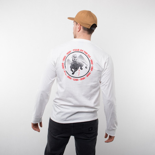 Koszulka Longsleeve Huf X Yoto Zen Ox White