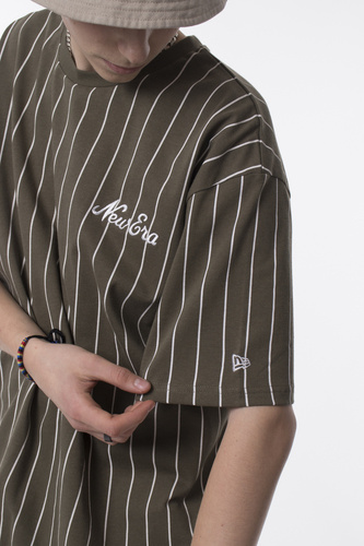 Koszulka New Era Oversized Pinstripe Khaki