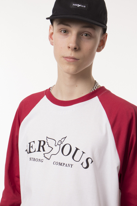 Koszulka Longsleeve LTD Black Nervous First Logo Red/ White