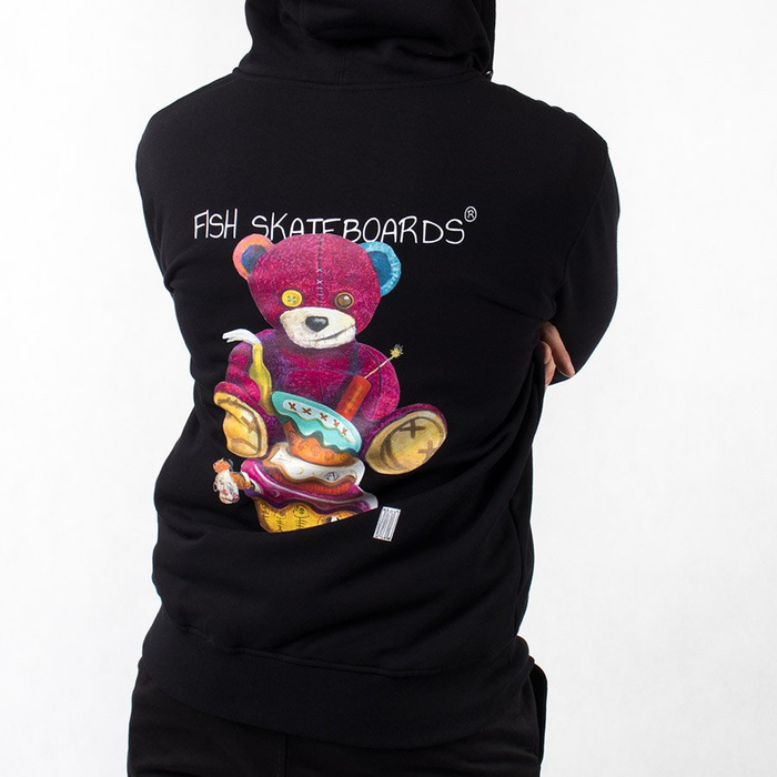 Hoodie Fish Skateboards Party Boy Black