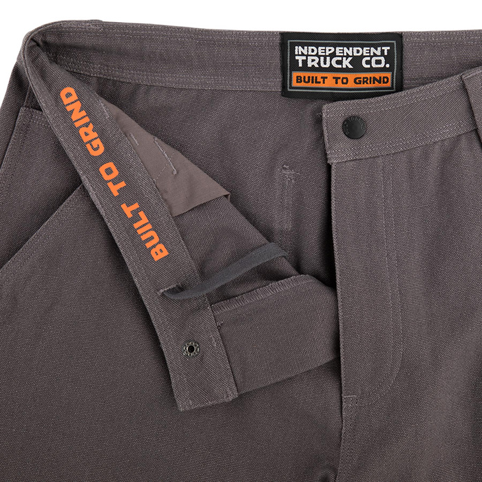 Spodnie męskie Independent Built To Grind Canvas Pants szare