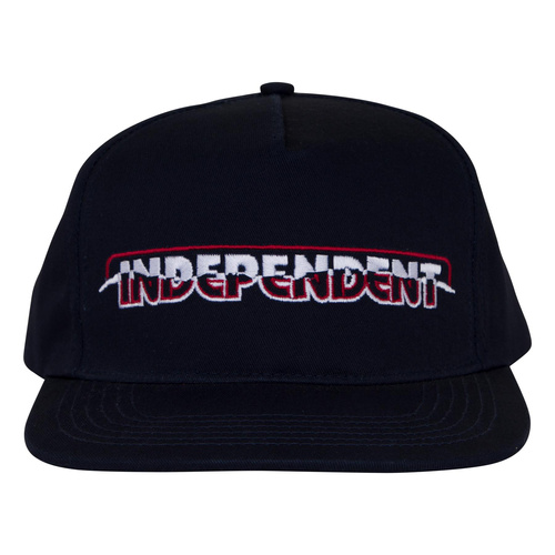 Czapka z daszkiem Independent Barhouse Ripped Snapback Structured Hat granatowa
