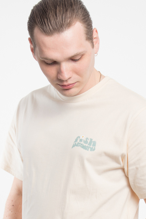 Koszulka Fish Skateboards Flower Power Ecru