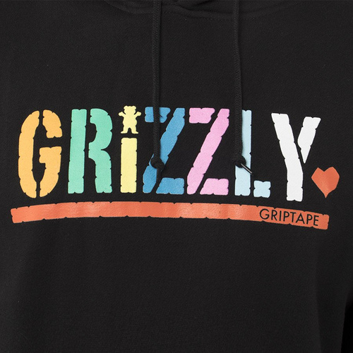 Bluza męska Grizzly Color Block Stamp Hood Blk