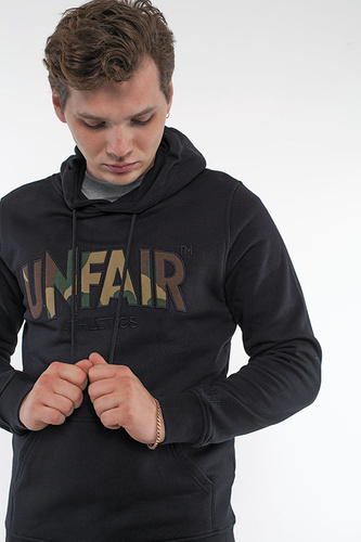 Bluza Unfair Classic Label Camo Hoodie Black