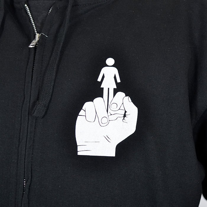 Bluza Girl Zip Hood Bird Black