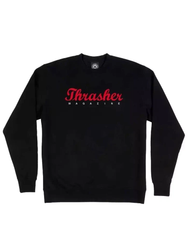 Bluza Thrasher Script Crew Black
