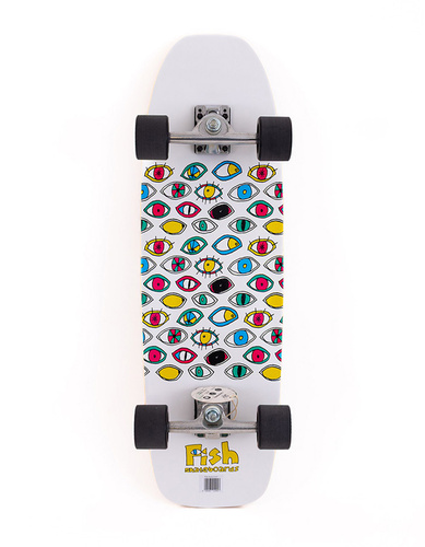Deskorolka Fish Skateboards Surf Skate Eyes 32"