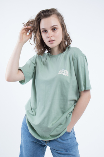 Koszulka Fish Skateboards Flower Power Green