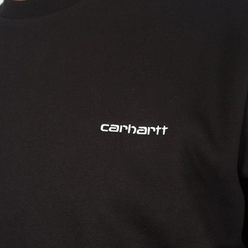 Bluza Carhartt WIP Crew Script Embordery Black White