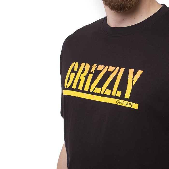 Koszulka męska Grizzly Stamp Fadeway black