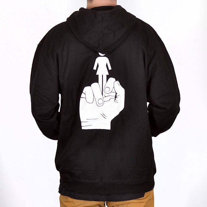 Bluza Girl Zip Hood Bird Black