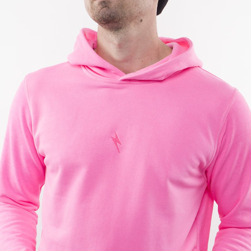 Bluza Męska Z Kapturem Cleant Hoody Neon Pink