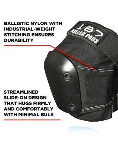 Ochraniacze Na Kolana Dla Dorosłych 187 Killer Pads Adult Street Six Pack Black