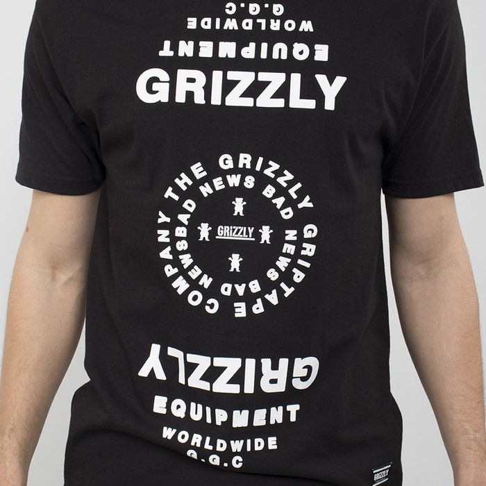 Koszulka Męska Grizzly Mirrored Black