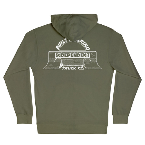 Bluza z kapturem Independent Zip Hood Bar-rier Heavyweight zielona