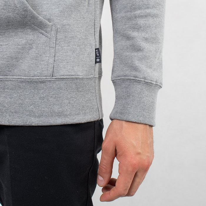 Bluza Męska Huf Hood Essentials Og Logo Grey