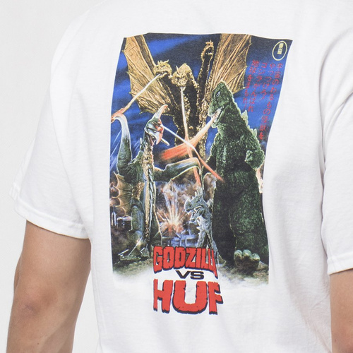 Koszulka Męska Huf X Godzilla Destroy All Monsters Biała