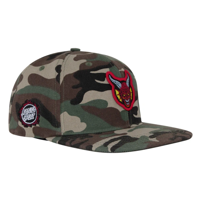 Czapka Santa Cruz x Stranger Things Hellfire Club Snapback camo