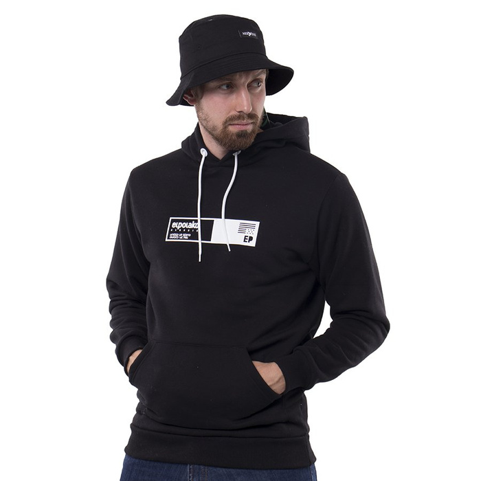 Bluza męska z kapturem El Polako Topobraf Black