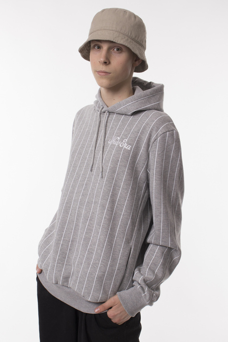 Bluza Męska Z Kapturem Hood Heritage Pin Stripe Heather Grey