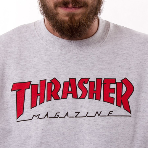 Bluza męska Thrasher FW19 Crew Outlined ash grey heather