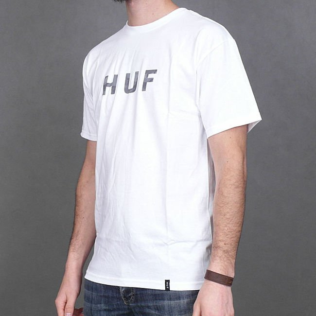 KOSZULKA HUF ORIGINAL LOGO WHT/CAMO
