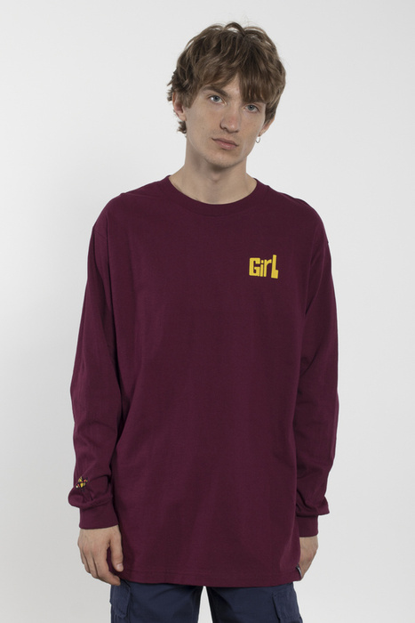 Koszulka Girl Ls Pictograph Maroon