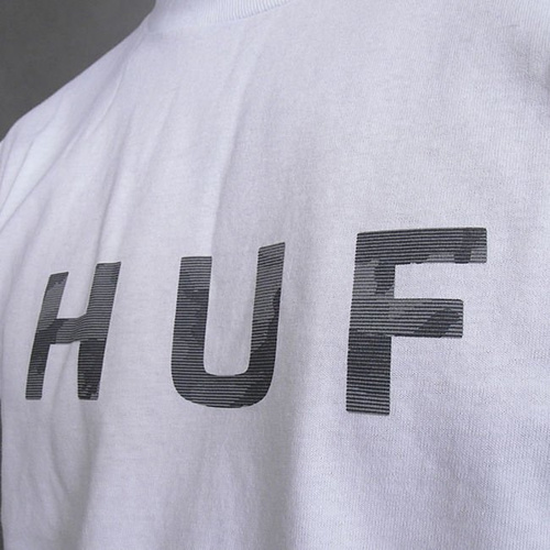 KOSZULKA HUF ORIGINAL LOGO WHT/CAMO