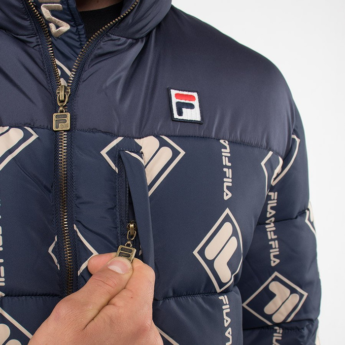 Kurtka Fila Men Avventura Aof Puff Blk Irish-Irish Cream