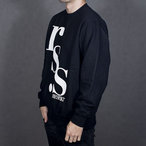 Bluza Respekt Fa12 Crew Rss Blk/Wht