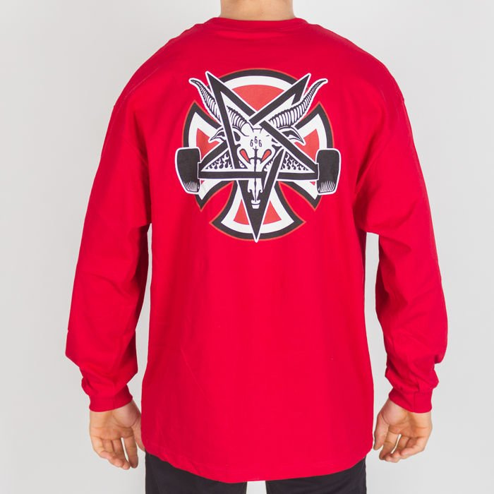 Koszulka Longsleeve Independent Thrasher Pentagram Cross Red