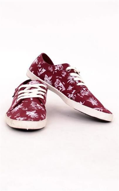 Globe Buty Red Belly Brick Red/Hawaiian Print
